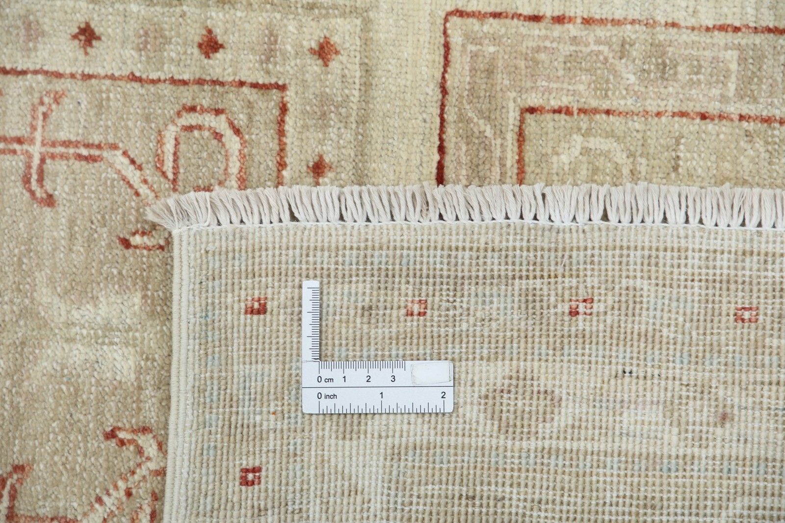 Grand tapis en laine décoratif 2,37 x 3,51 m. Tapis noué à la main pour salon photo vinterior