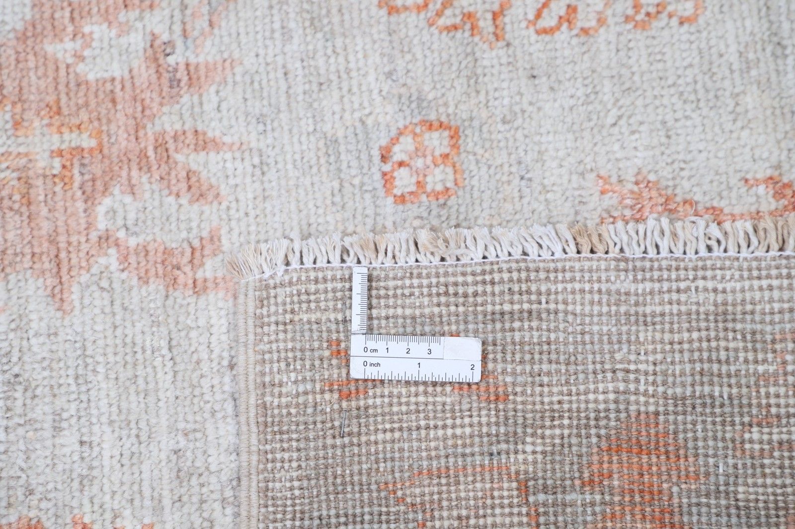 4x6 Ft Handmade Ivory, Peach, Light Blue Area Rug With Subtle Botanical Design photo 1182.0