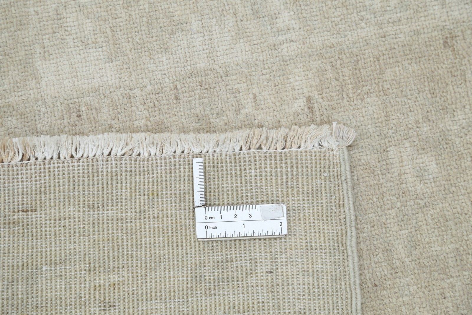 Tapis d'accent noué à la main, beige, 72 x 84 cm, pour entrée et cuisine. 100 % laine photo buy