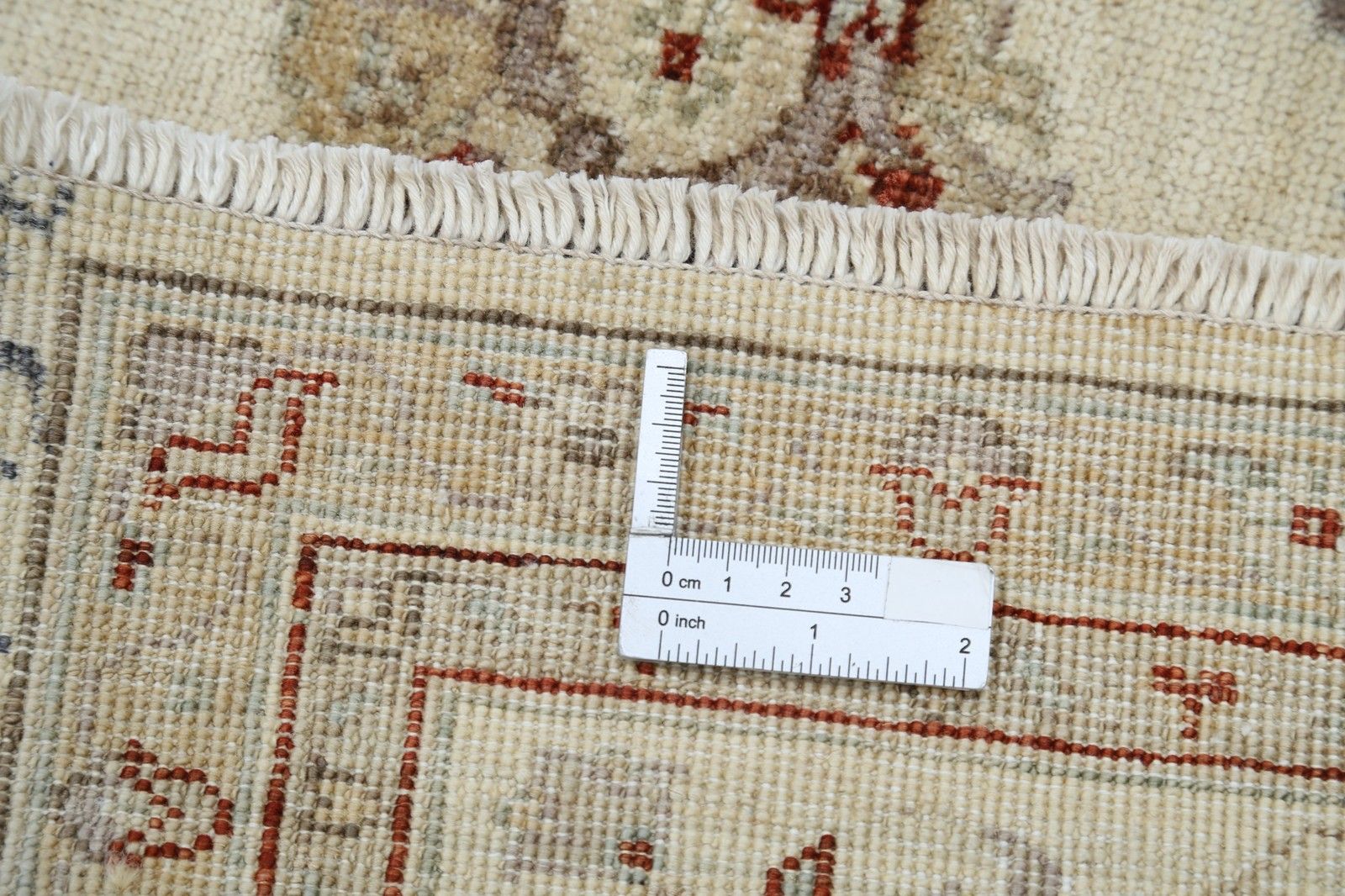 Grand tapis Oushak en laine beige, noué à la main, 207 x 286 cm, pour salon photo buy