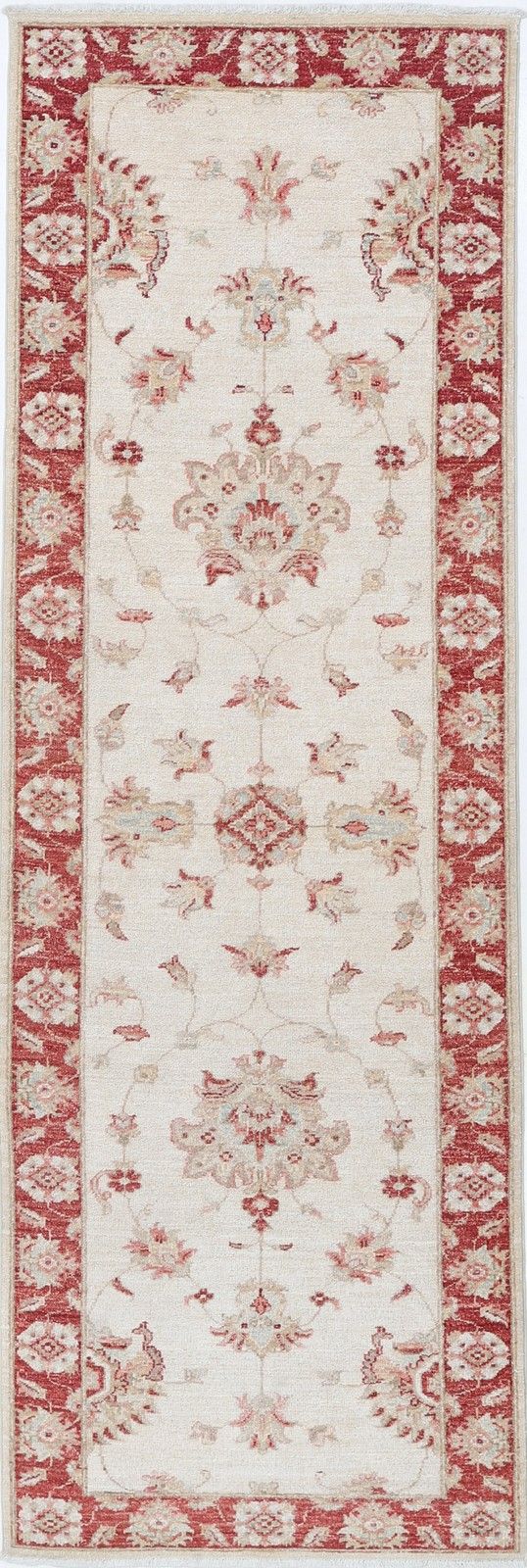 Tapis de couloir fleuri 0,77 x 2,44 m, tapis de cuisine beige, tapis de corridor fait main