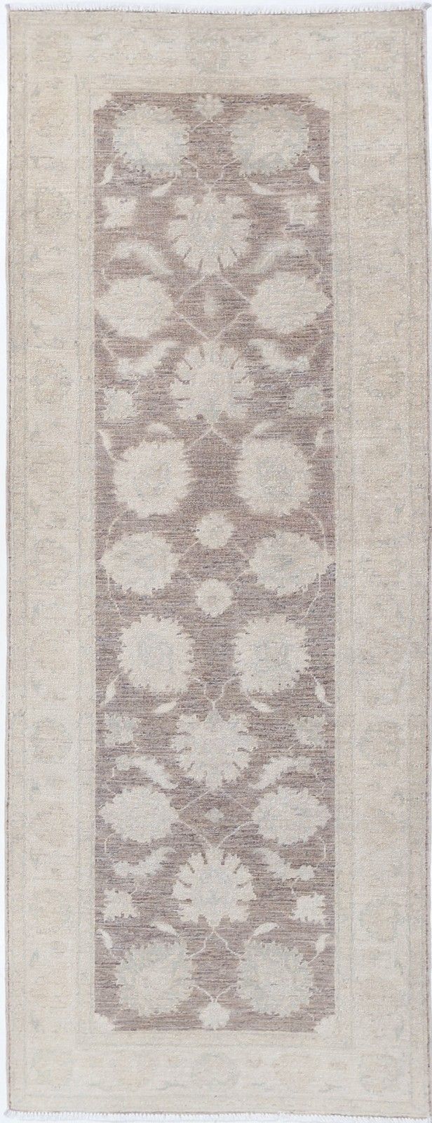Tapis de couloir en laine, motifs floraux, fait main, 0,82 x 2,34 m