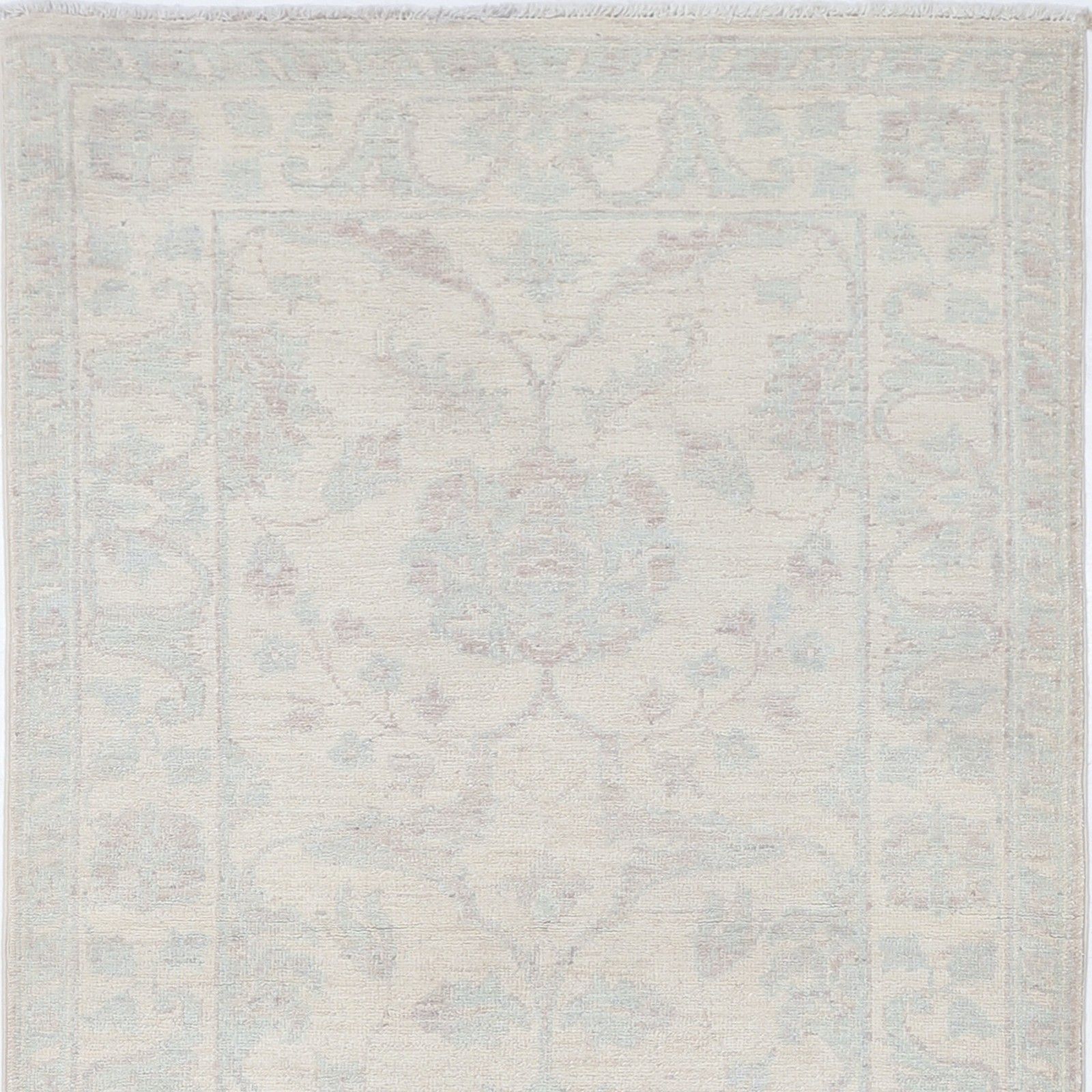 2.6x8 Ft Handknotted Runner Rug. Kitchen Rug. Beige Hallway Rug. Corridor Rug photo vinterior