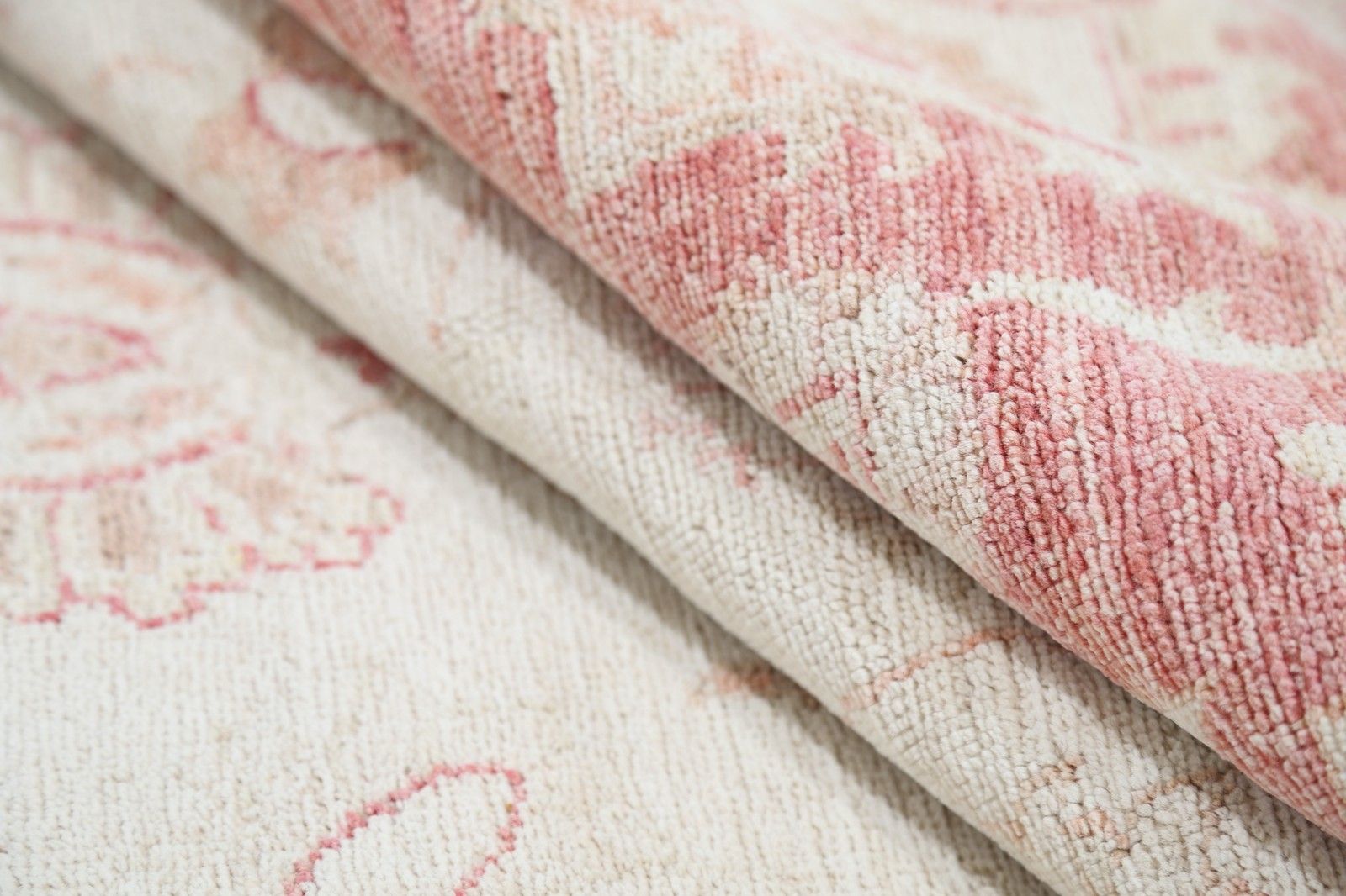 8.2x9.7 Ft Hand Knotted Rug In Pink And Beige. Traditional Floral Carpet photo vinterior