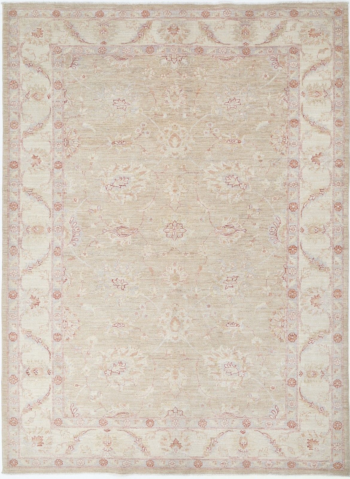 6.2x8.6 Ft Hand Knotted Area Rug. Decorative Carpet For Bedroom And Dining Room