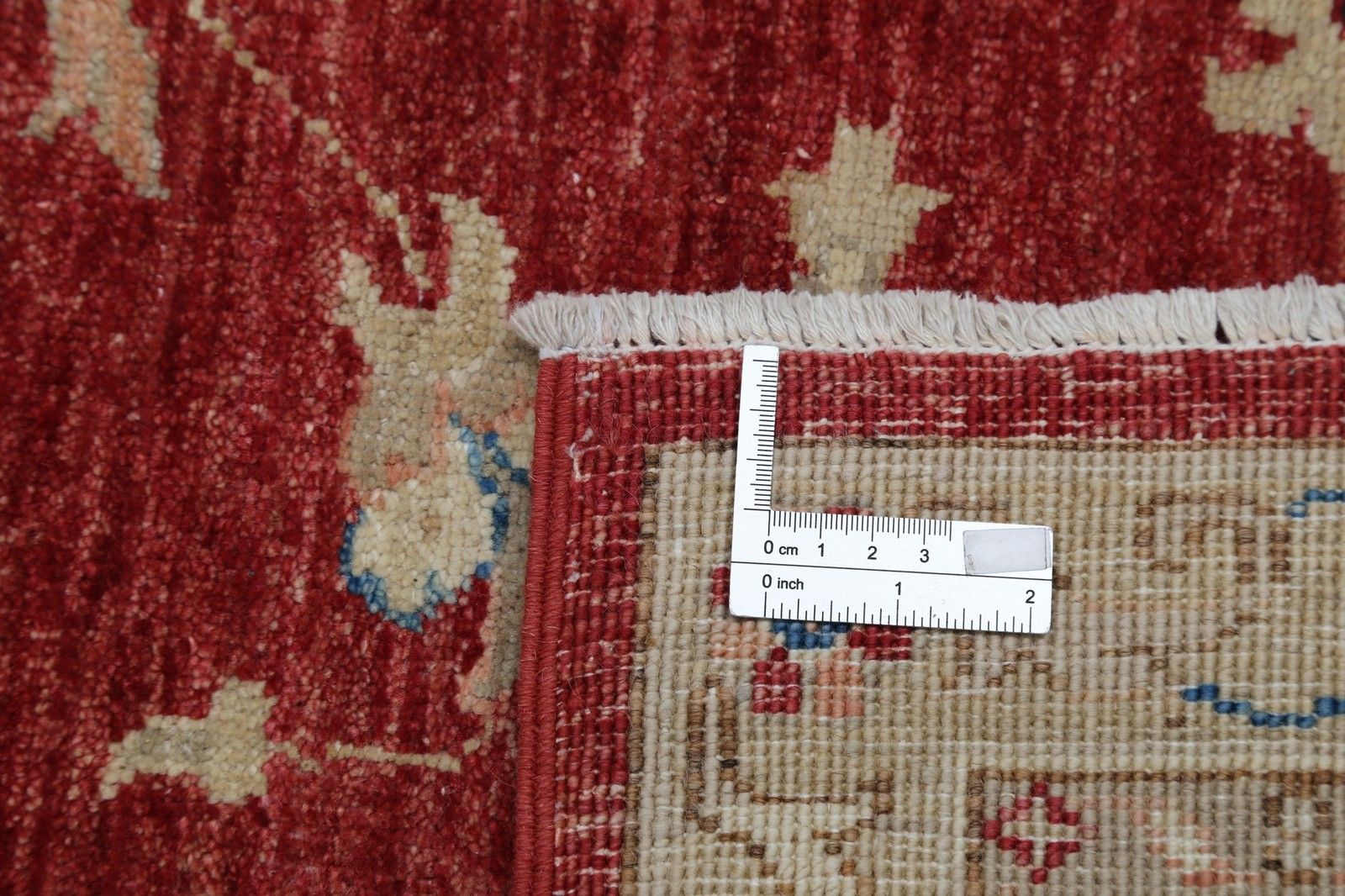 8,2 x 11,5 ft Handgeknoopt Rood & Beige Wollen Vloerkleed. Turks Vloerkleed met Bloemmotief photo buy