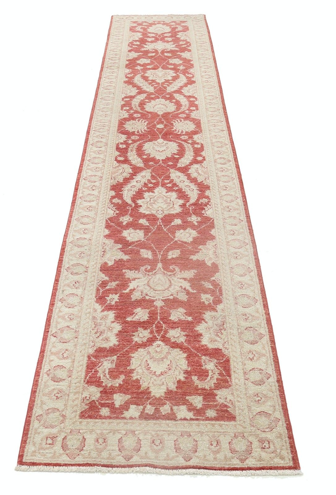 2.5x12.8 Ft Floral Hallway Runner. Red Kitchen Runner Rug. Handmade Corridor Rug photo Textiles