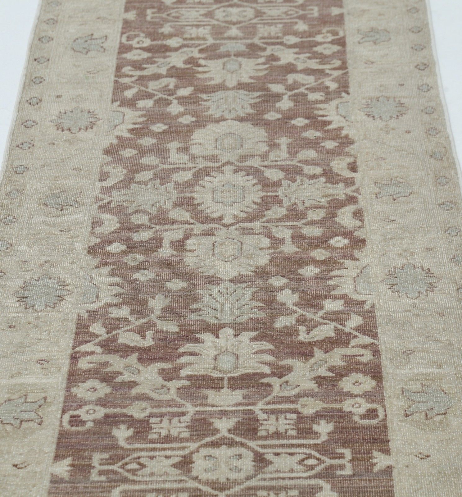Tapis de couloir en laine noué à la main, motif floral, 0,82 x 3,08 m photo 1338.0
