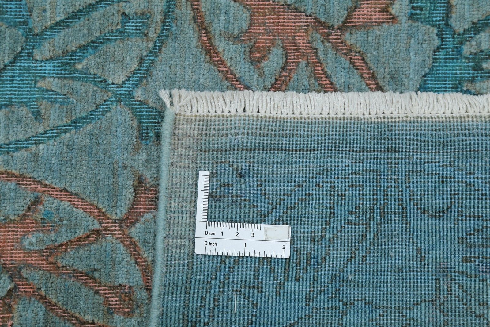 7x7,5 ft blauw handgeknoopt Turks vierkant vloerkleed voor woondecoratie. 100% wol photo 3135.0