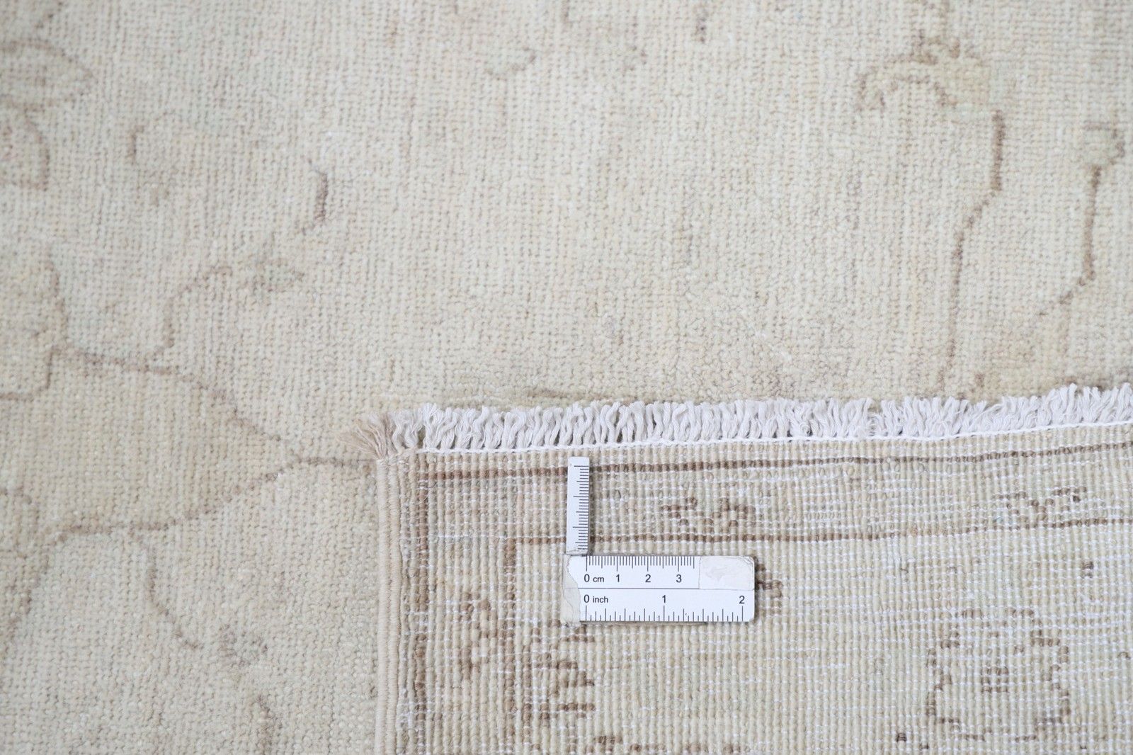 Tapis en laine turque noué à la main, motif floral, beige, 79 x 122 cm photo 517.0
