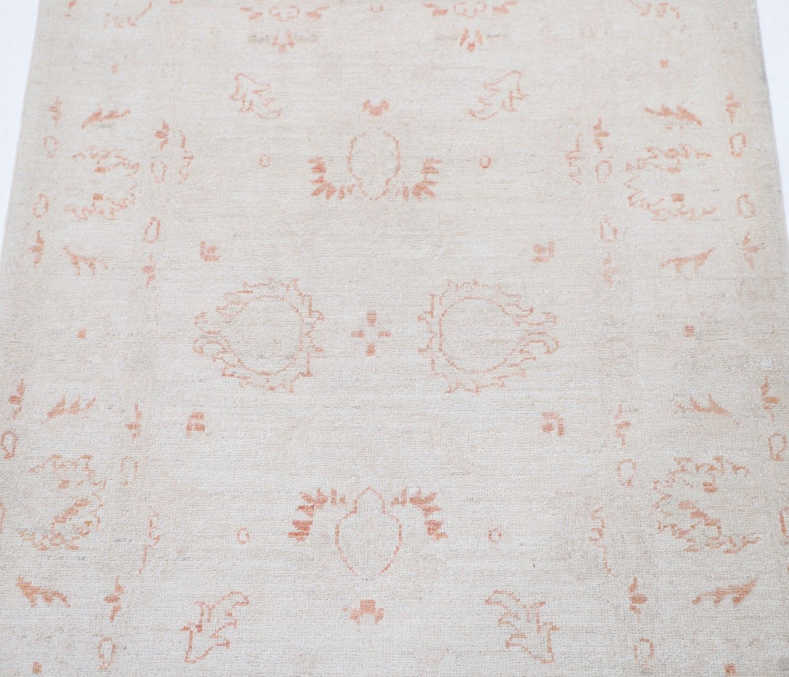 Tapis turc noué à la main en laine, petit format, 2,8 x 4 pi. Tapis d'appoint beige fait main photo for sale
