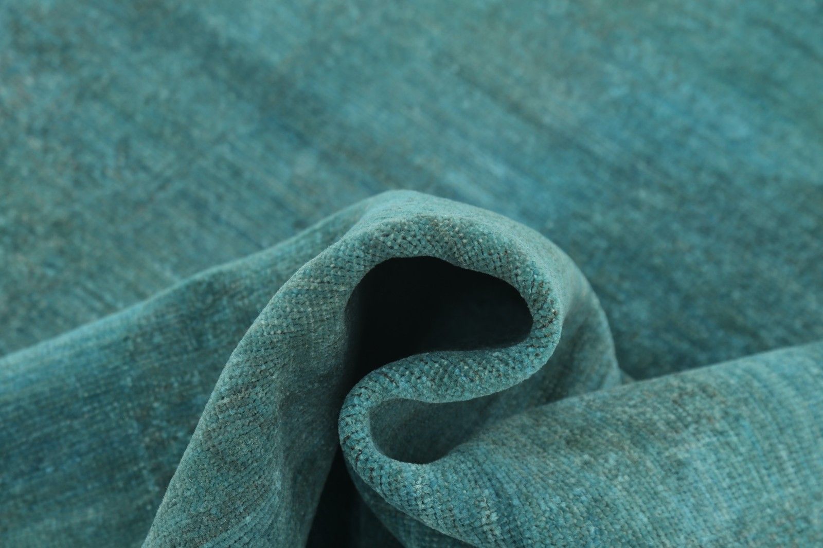 4x5.8 Ft Teal Blue Contemporary Area Rug. Hand Knotted Accent Rug. 100% Wool photo 1124.0