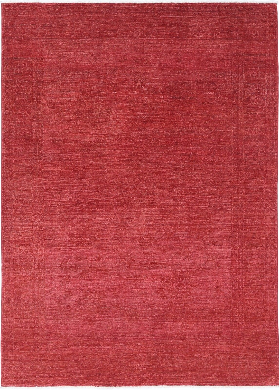 Tapis en laine turc noué à la main, rouge, 176 x 249 cm, pour salon et salle à manger
