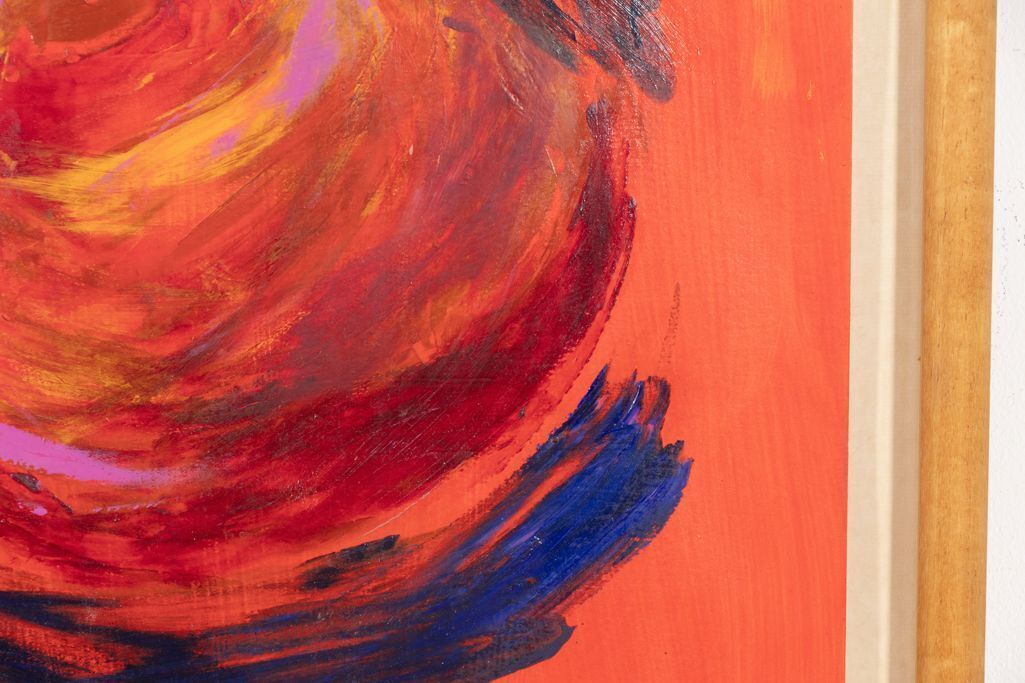 Abstract Oil On Paper Attributed To Jeff Hoare (1923 2019) photo 495.0