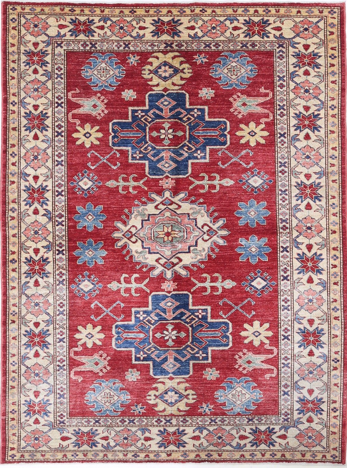 Handgeknoopt Turks vloerkleed, 150 x 201 cm, voor woon- en leefruimtes. 100% wol