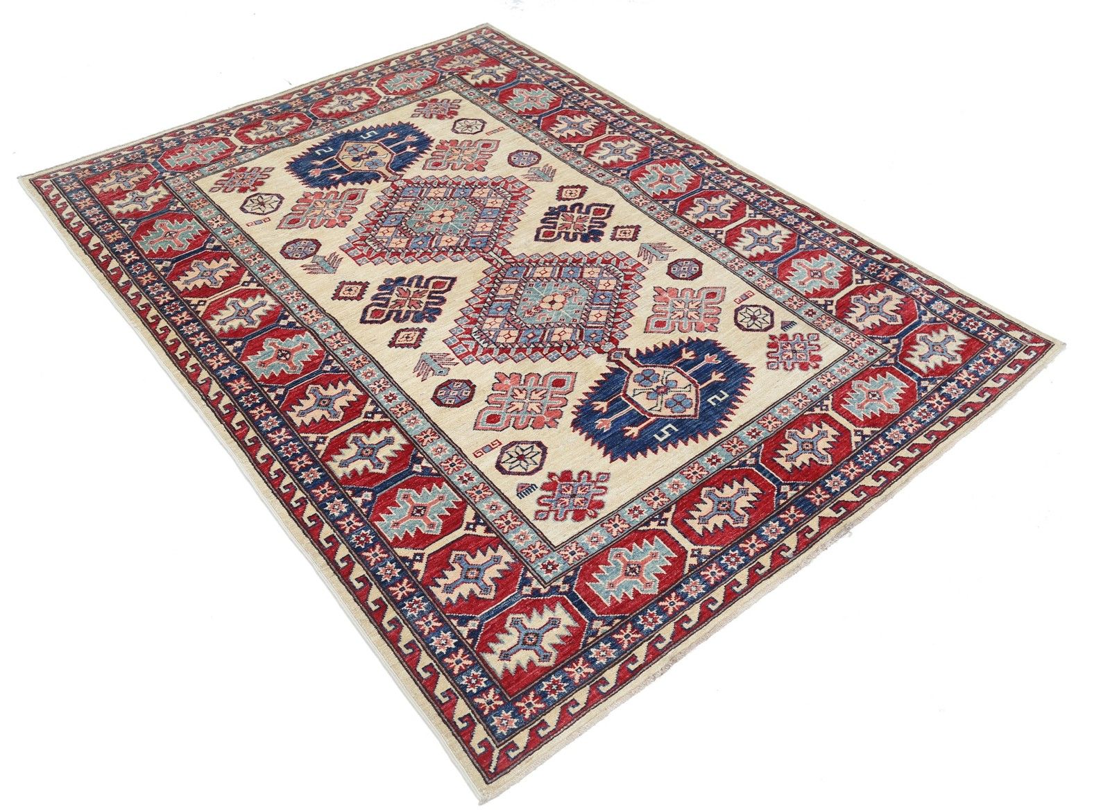 Tapis turc à motifs géométriques, noué à la main, 152 x 198 cm photo furniture