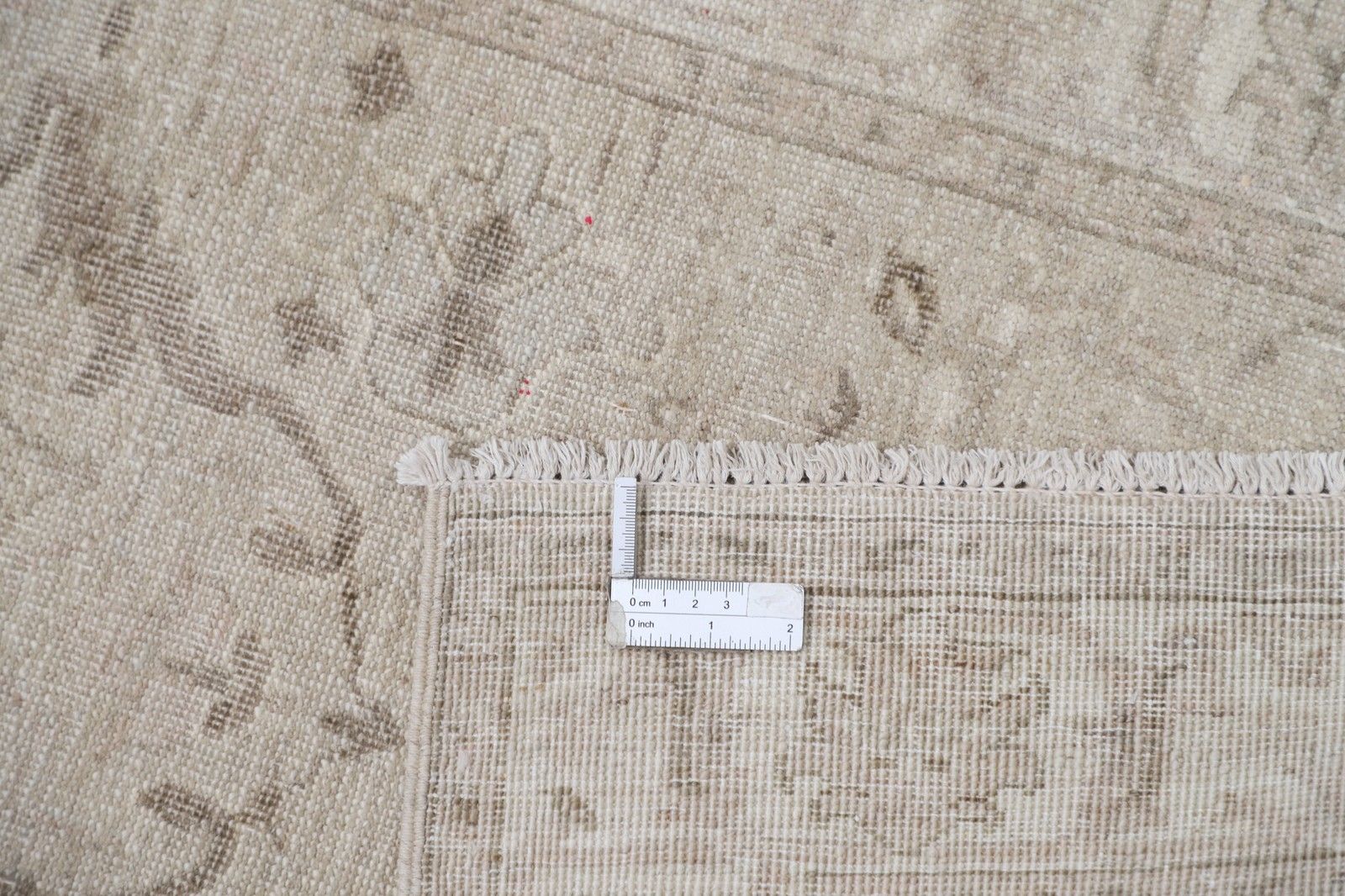 Tapis de couloir fleuri 0,80 x 2,35 m. Tapis de cuisine beige. Tapis de couloir fait main photo 948.0