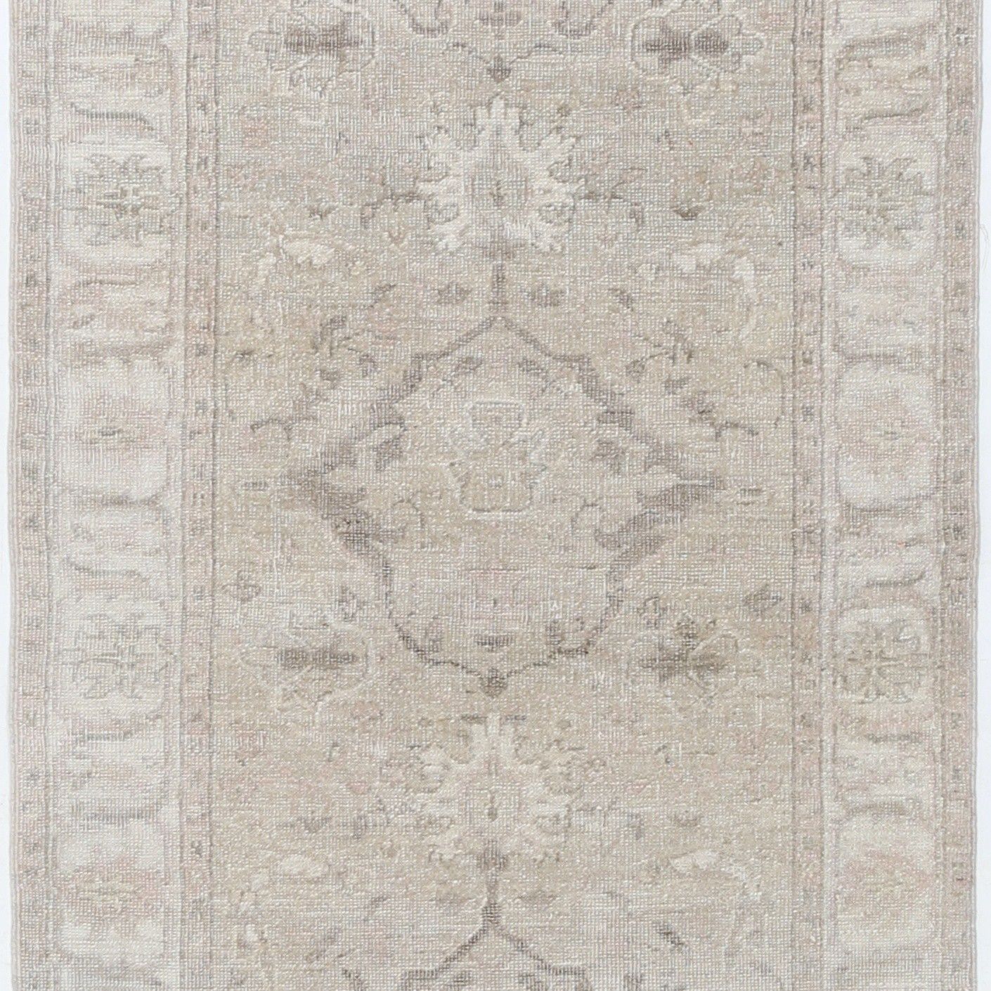 Tapis de couloir fleuri 0,80 x 2,35 m. Tapis de cuisine beige. Tapis de couloir fait main photo buy