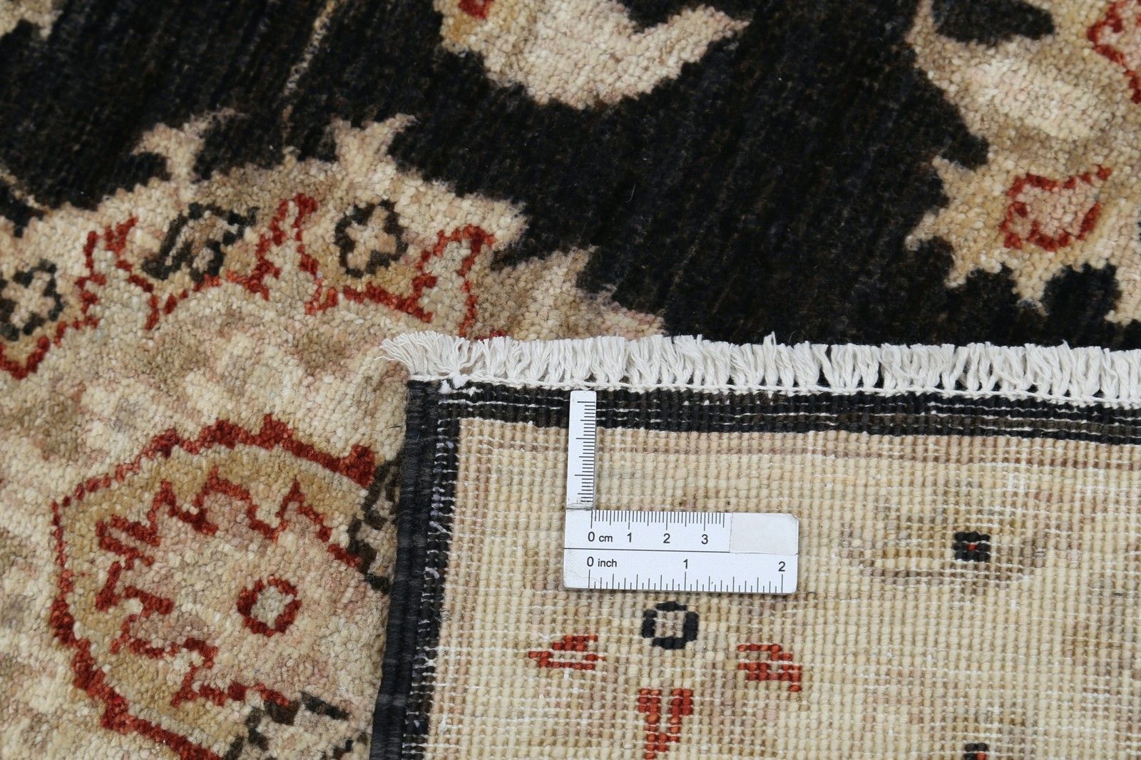 2.6x7.7 Ft Black, Beige Runner Rug For Corridor. Hallway Rug. Floral Kitchen Rug photo buy