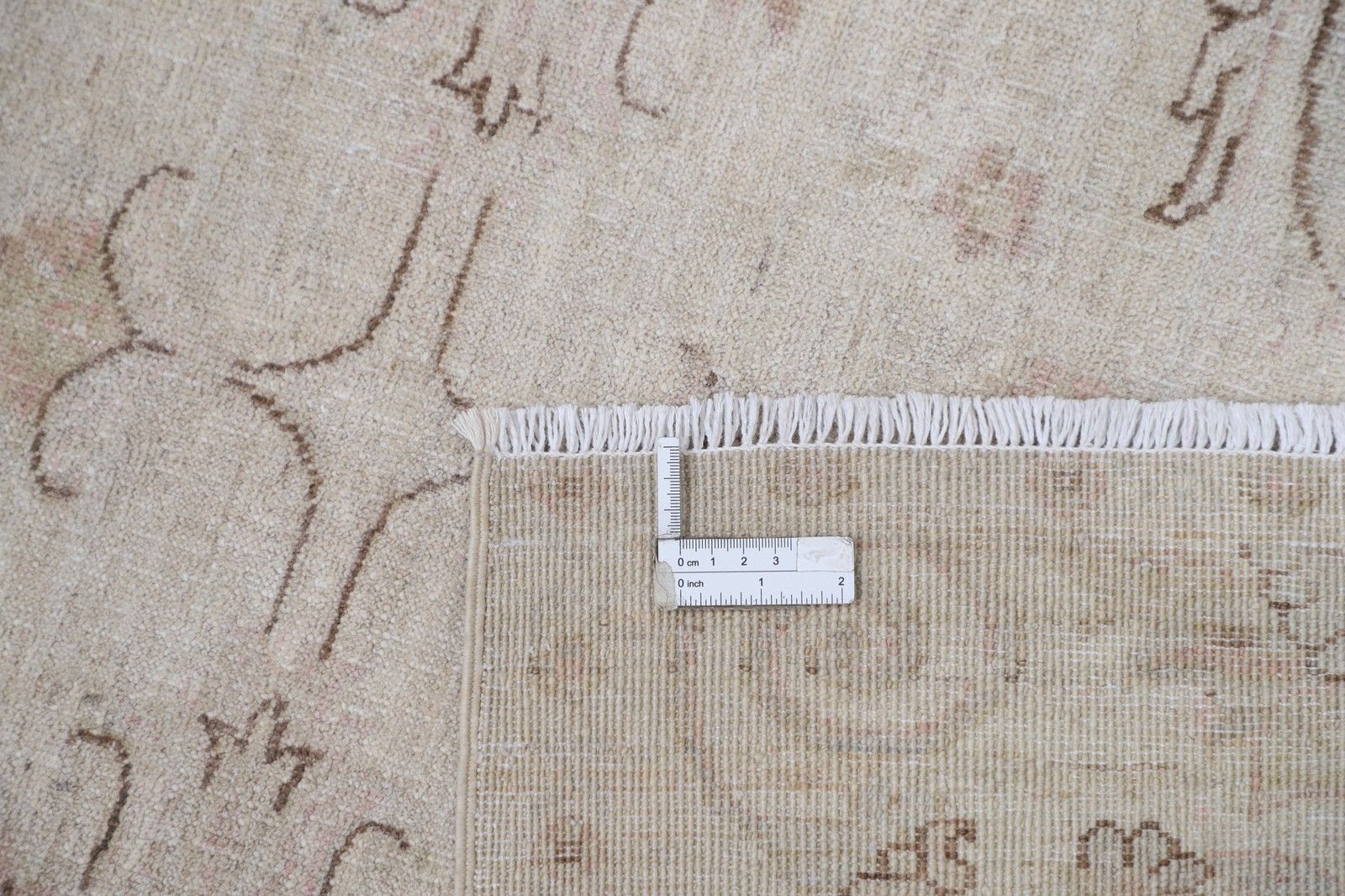 Tapis de couloir beige noué à la main, 0,82 x 1,81 m, pour couloir, corridor et cuisine photo 791.0