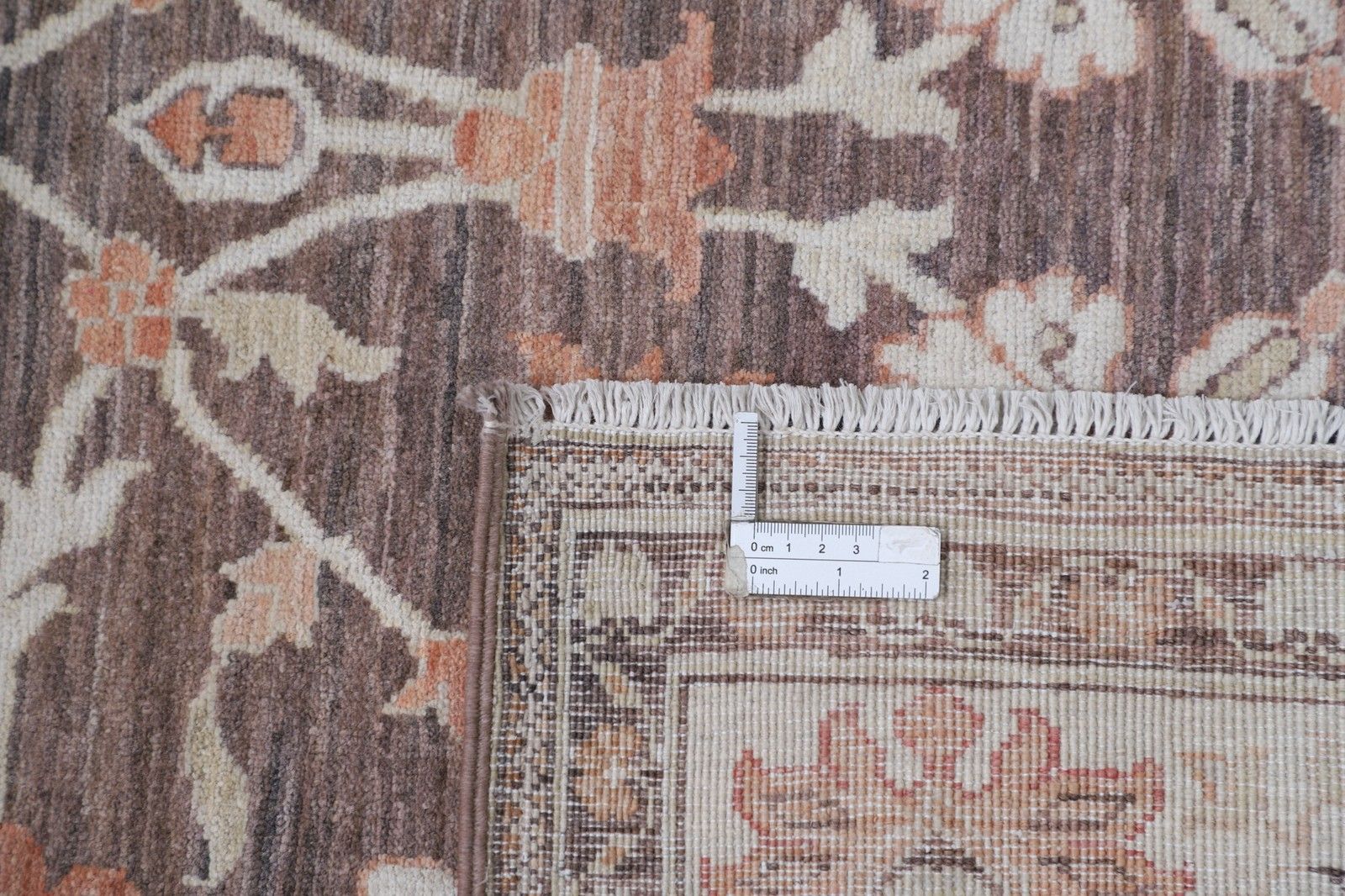 5x9.6 Ft Hand Knotted Taupe, Beige, Blush Rug. Traditional Floral Pattern Carpet photo 2941.0