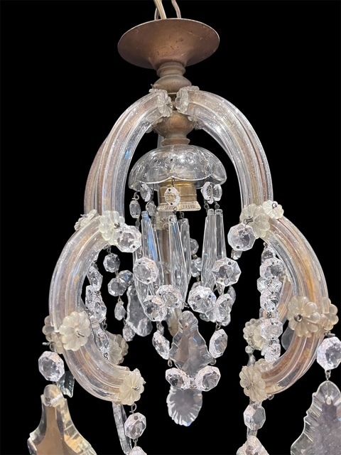 One Light Italian Marie Theresa Antique Chandelier photo Lighting