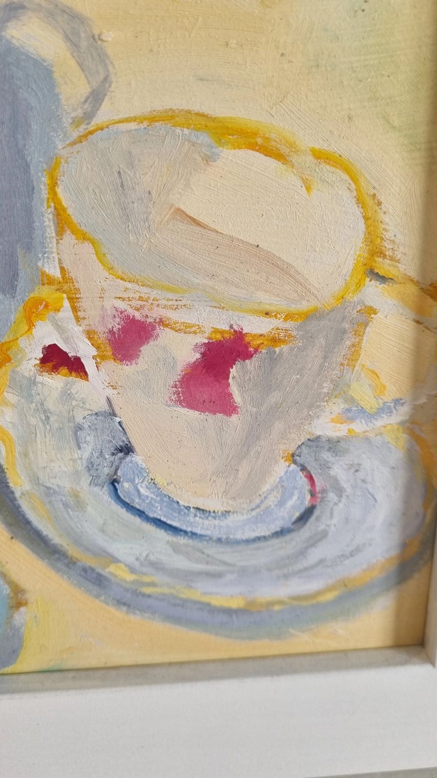 Blossom In A Jug  Contemporary Oil By Sally Holman photo vinterior