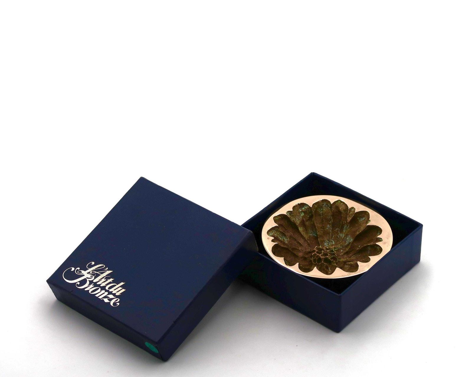 French Bronze Paperweight Sculpture By Monique Gerber, 1970s / Herbarium, Art, Flower, Home Decor photo 580.0