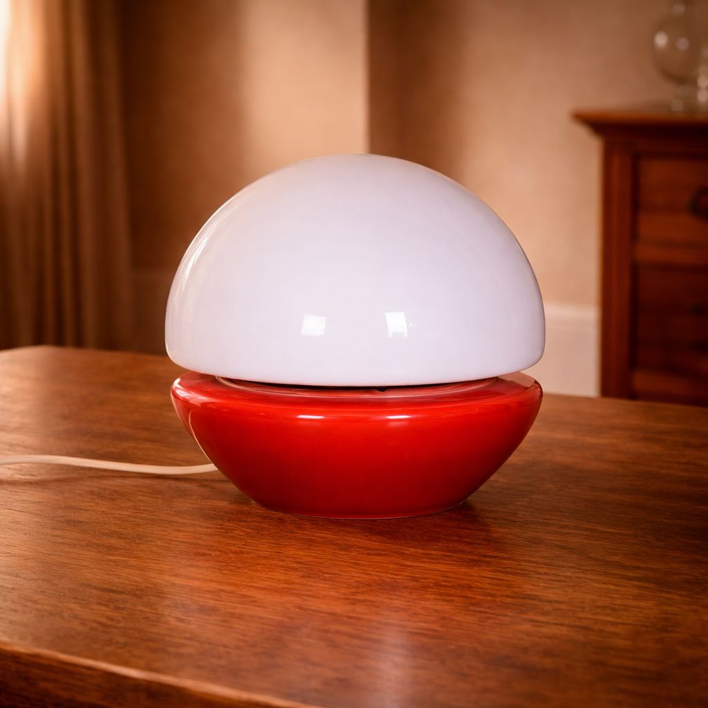 Mushroom Table Lamp Mid Century Glass štěpán Tabery 1960s Bohemia
