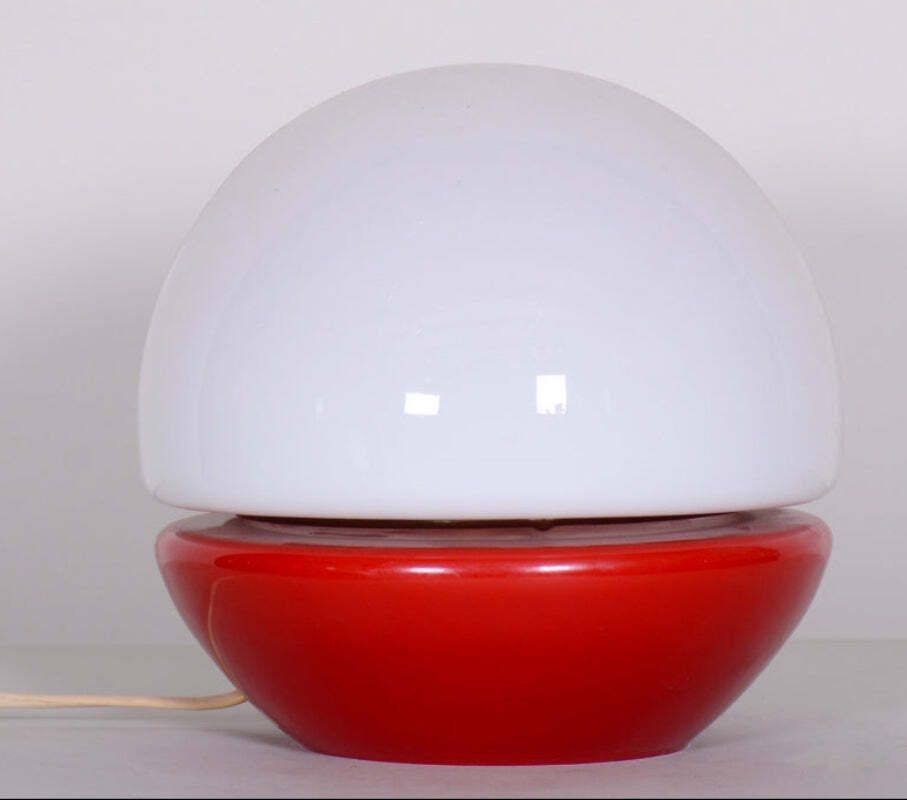 Mushroom Table Lamp Mid Century Glass štěpán Tabery 1960s Bohemia photo 810.0
