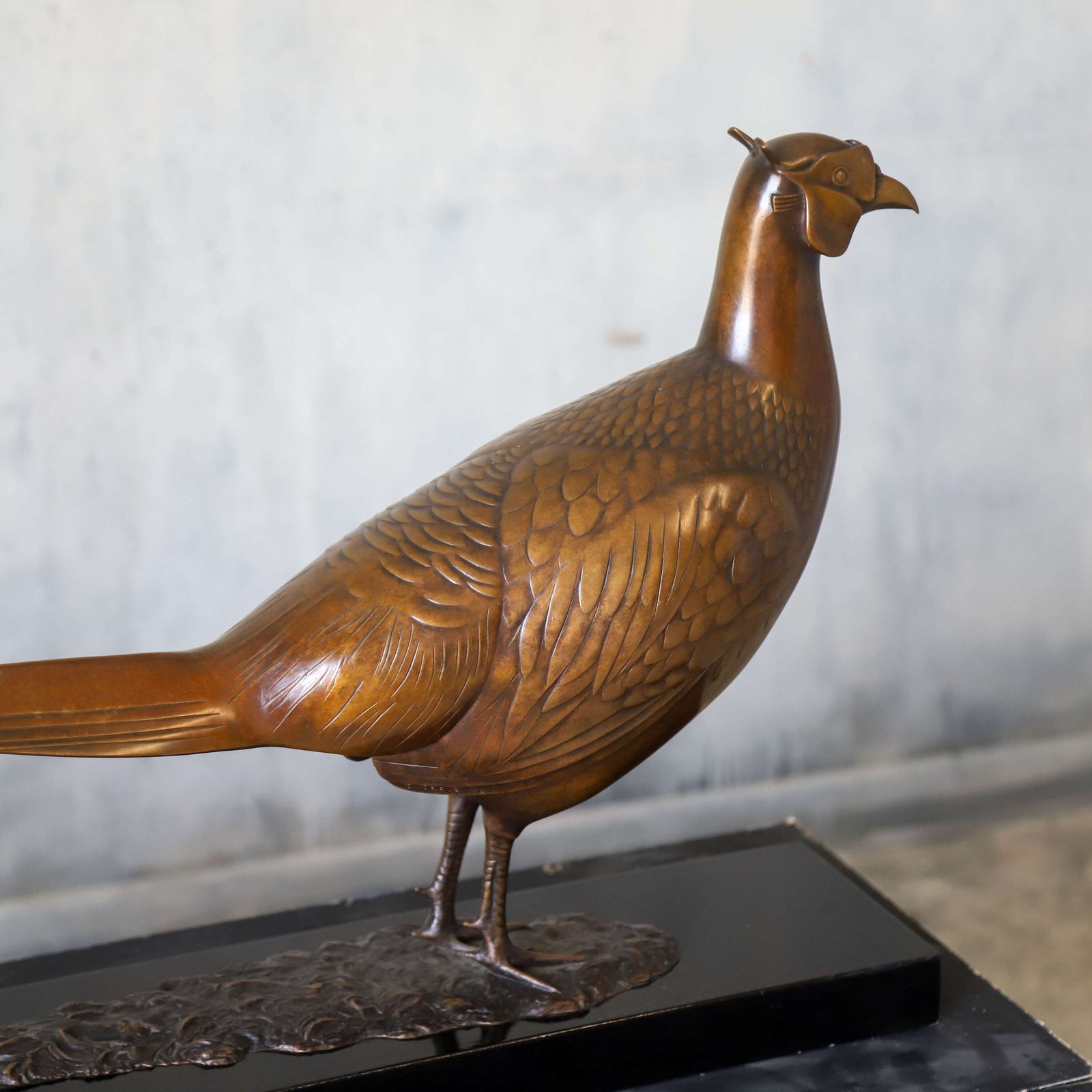 Bronze Pheasant Sculpture By David Norris Frss, Limited Edition 1/9, Lost‑Wax Cast photo vinterior