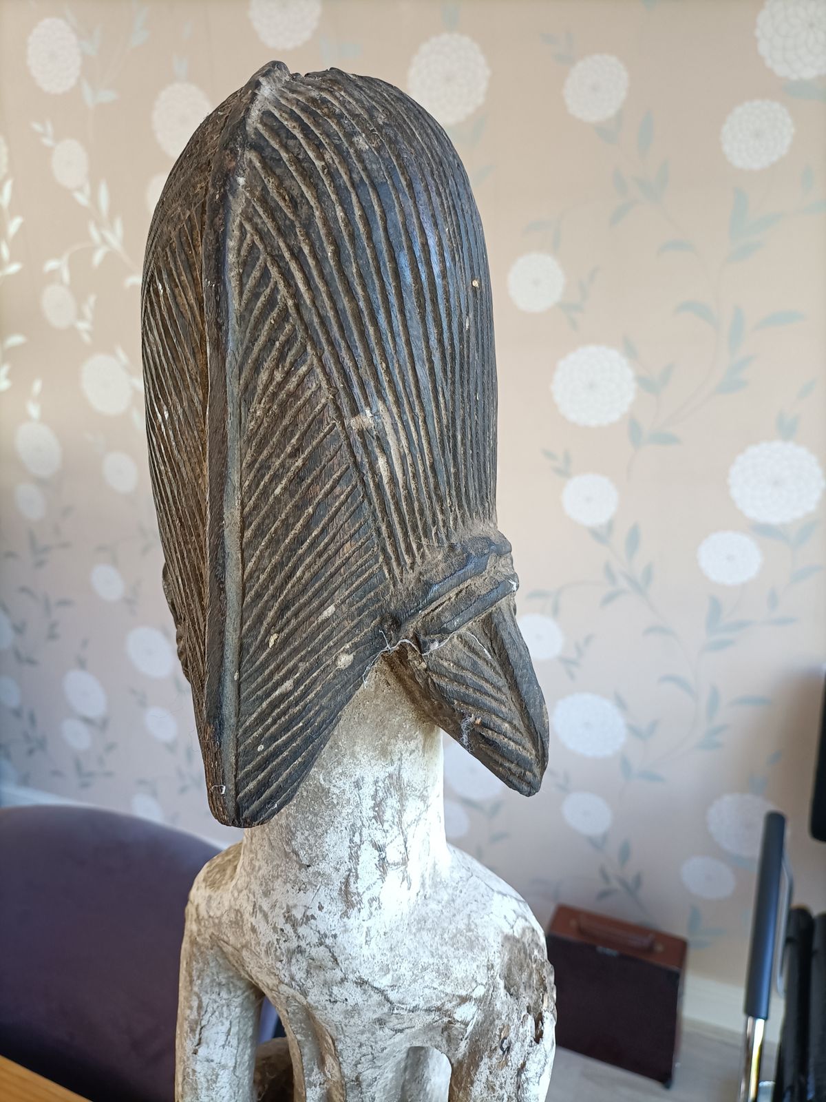 Igbo Alusi Carved Wood Shrine Figure ., 1940s photo vinterior