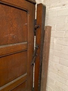 Antique Solid Wood Door With Original Iron Hardware photo for sale