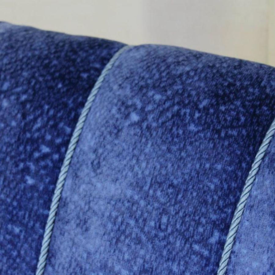 Fauteuil Art déco en velours bleu, hêtre massif, France, 1920 photo buy