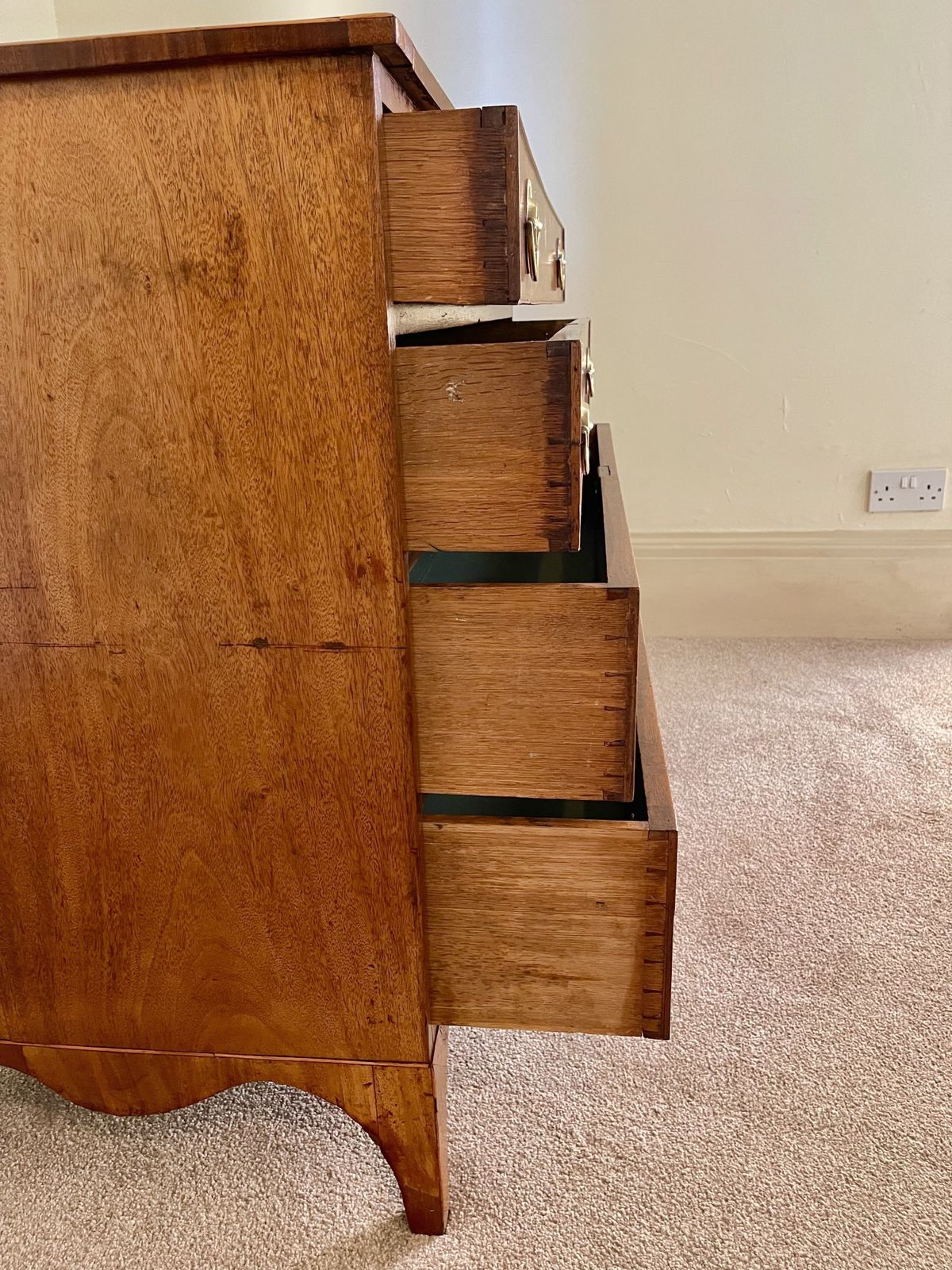 George Ill Mahogany Chest Of Drawers photo vintage