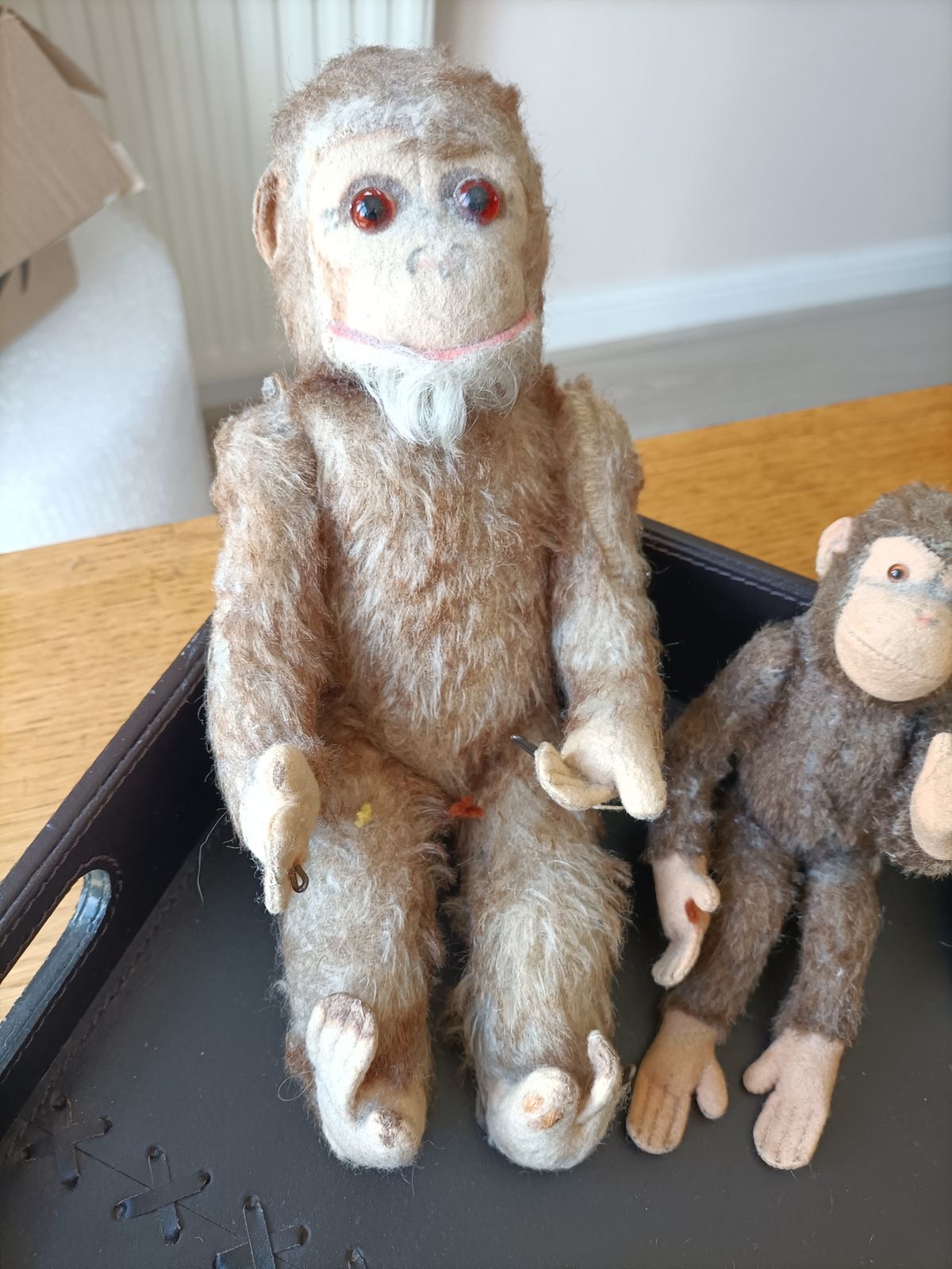 Collection Of 4 Articulated  Mohair Monkeys. Could Be Schuco photo vinterior
