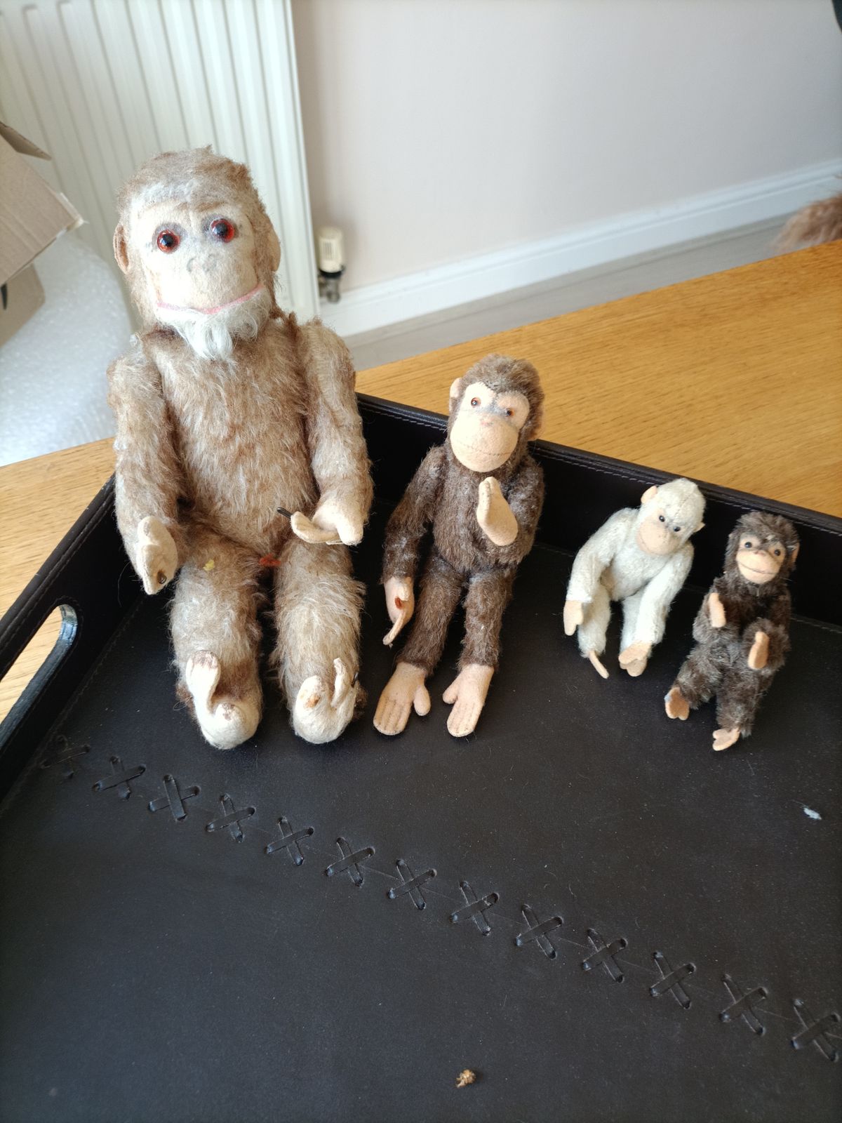 Collection Of 4 Articulated  Mohair Monkeys. Could Be Schuco photo buy