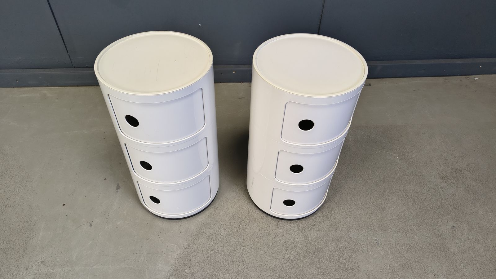 Pair Of Bedside Cabinets By Anna Castelli Ferrieri For Kartell, 1960s photo furniture