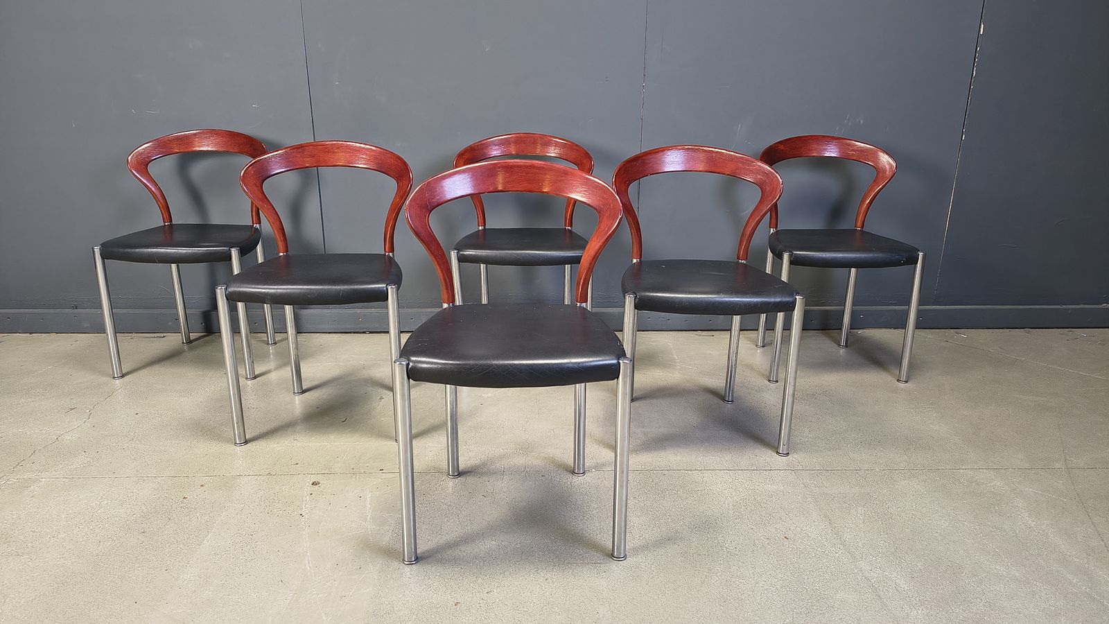 Vintage Lotus Chairs By Hartmut Lohmeyer For Kusch & Co., 1970s, Set Of 6