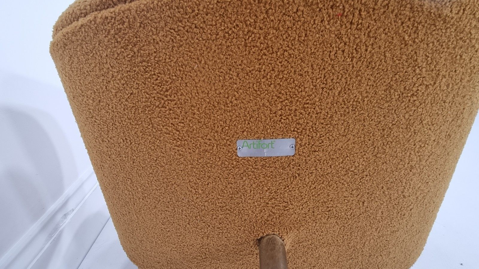 photo vintage Artifort Tulip Chair In Mustard Boucle In Excellent Condition