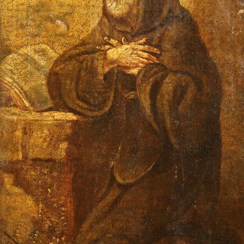 Tableau italien d'époque, Saint François de Paule, XVIIe siècle photo 1100.0