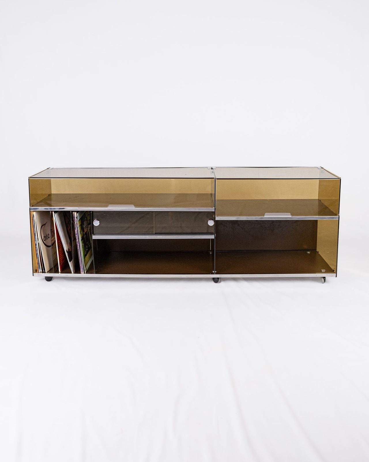 Hi Fi Sideboard In Smoked Plexiglas, Made In France, 1970s photo furniture