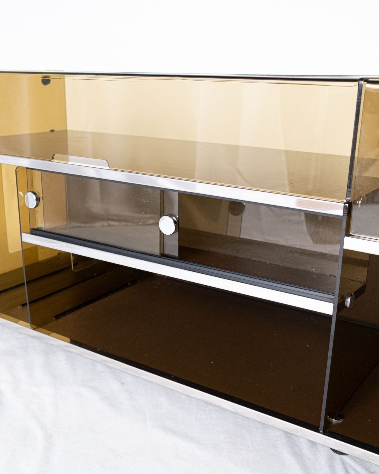 photo buy Hi Fi Sideboard In Smoked Plexiglas, Made In France, 1970s