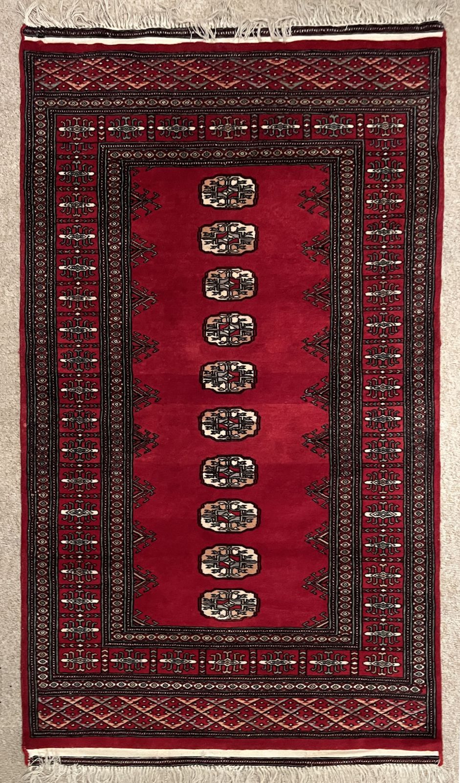 Bokhara Wool Red Hand Knotted | Woven Rug 160 X 91 Cm