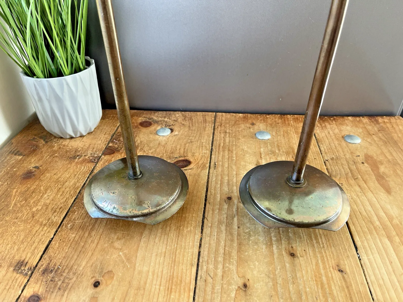 Art Deco Copper Falks Light Fitting Ceiling Pole For Opaline Chapel Church Shade photo for sale