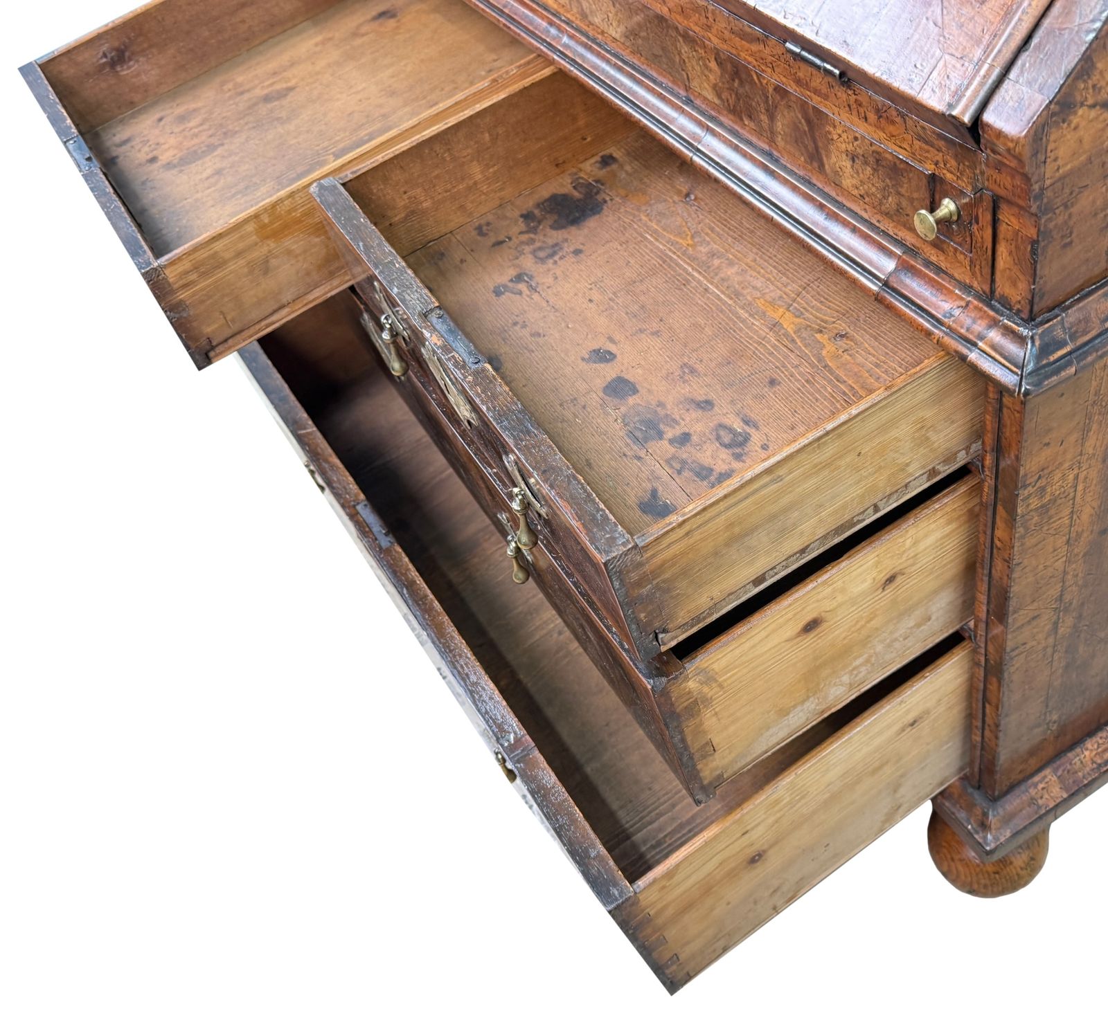 Bureau en noyer d'époque Queen Anne, début du XVIIIe siècle (Angleterre, vers 1705) photo buy