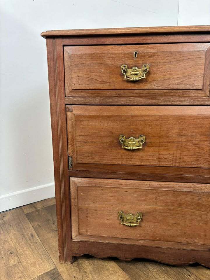 Edwardian Satinwood Chest Of Drawers photo vintage