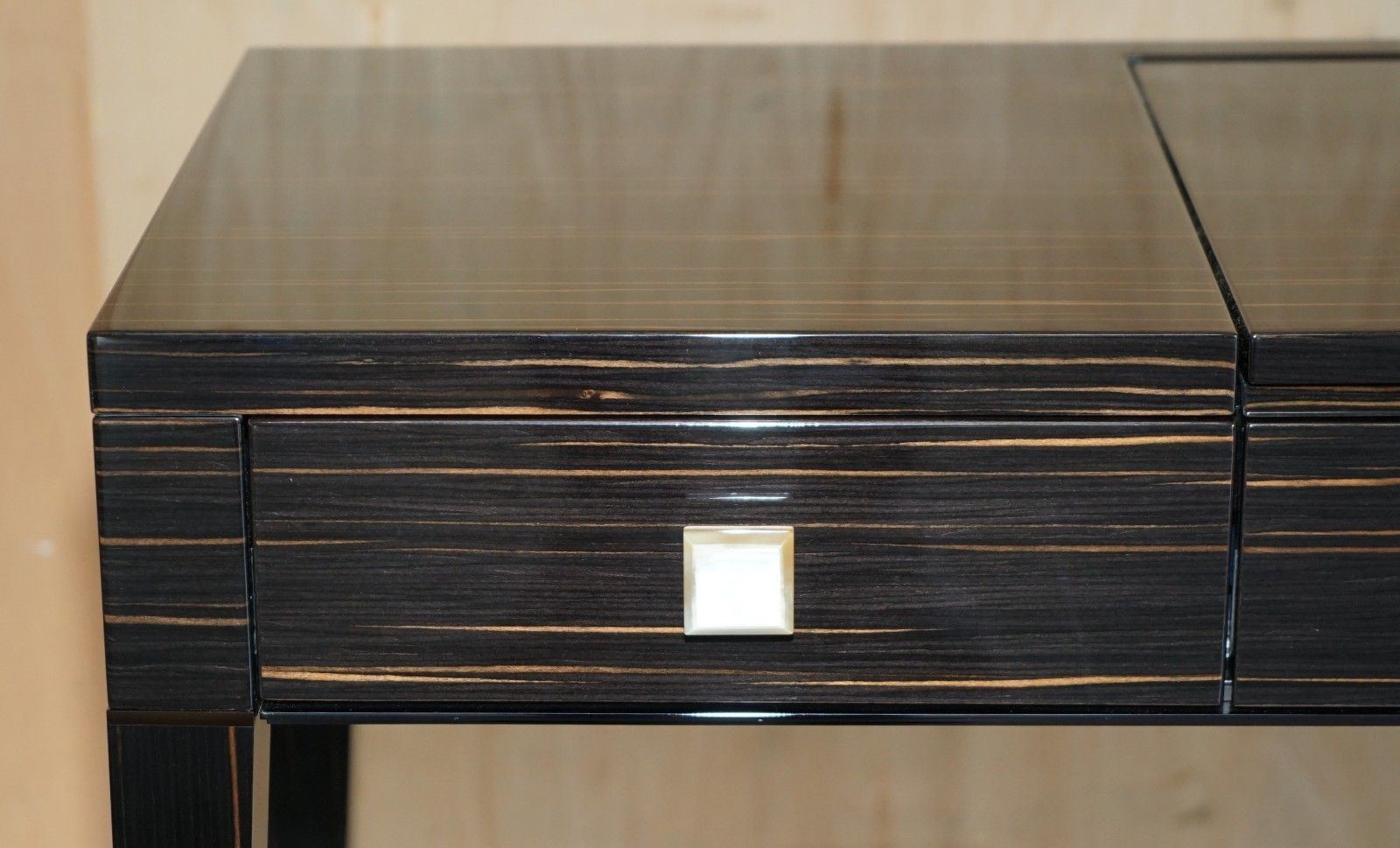 Fendi Casa Italy Macassar Ebony Nascondino Dressing Table & Stool photo Furniture