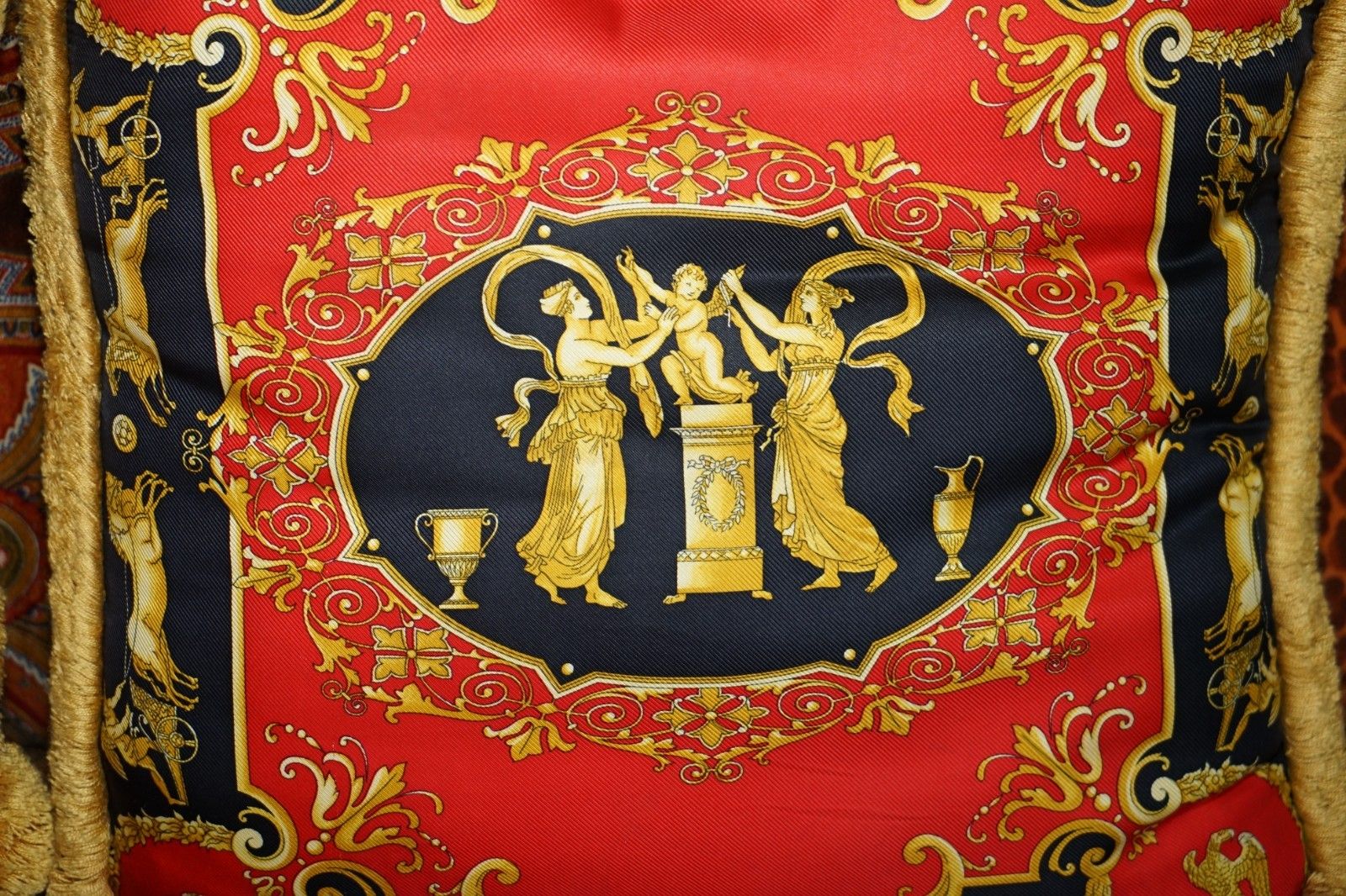 photo buy Three Rrp £2,250 Versace Italy 2003 Ilian Rachov Designed Silk Scatter Cushions