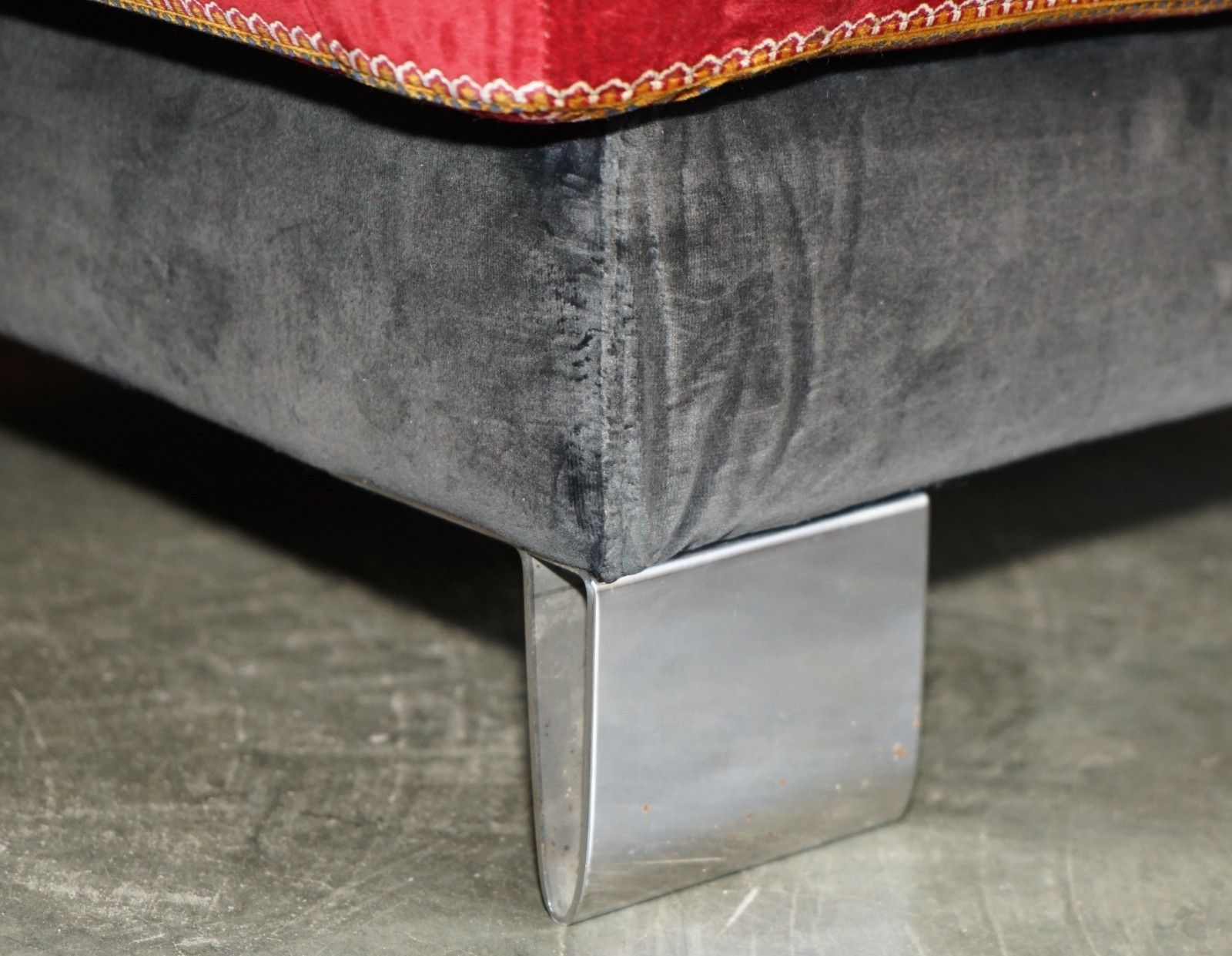 Furniture £9,000 Versace Italy 2003 Ilian Rachov Designed Ottoman Footstool Part Of Suite photo